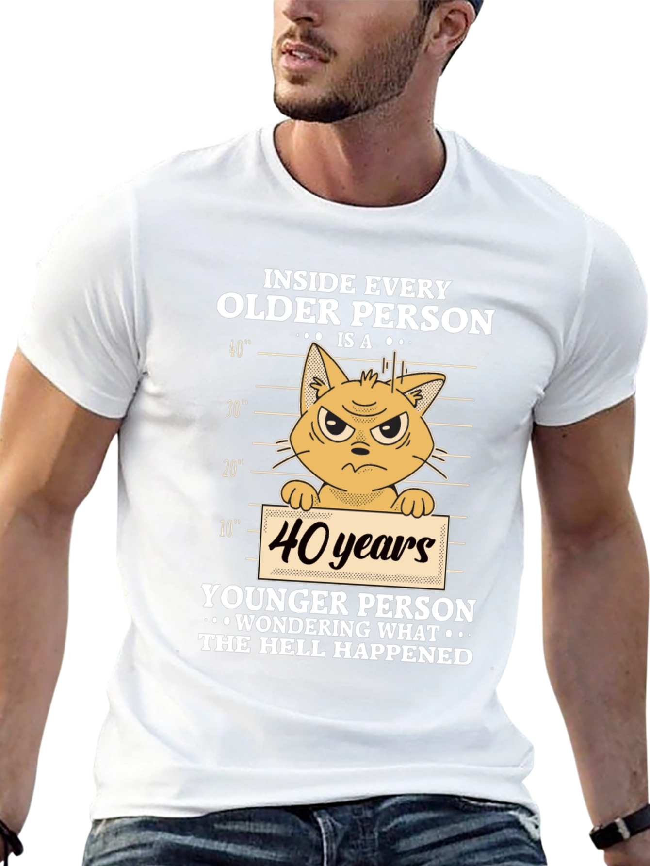 Funny 40th Birthday Cat T-Shirt