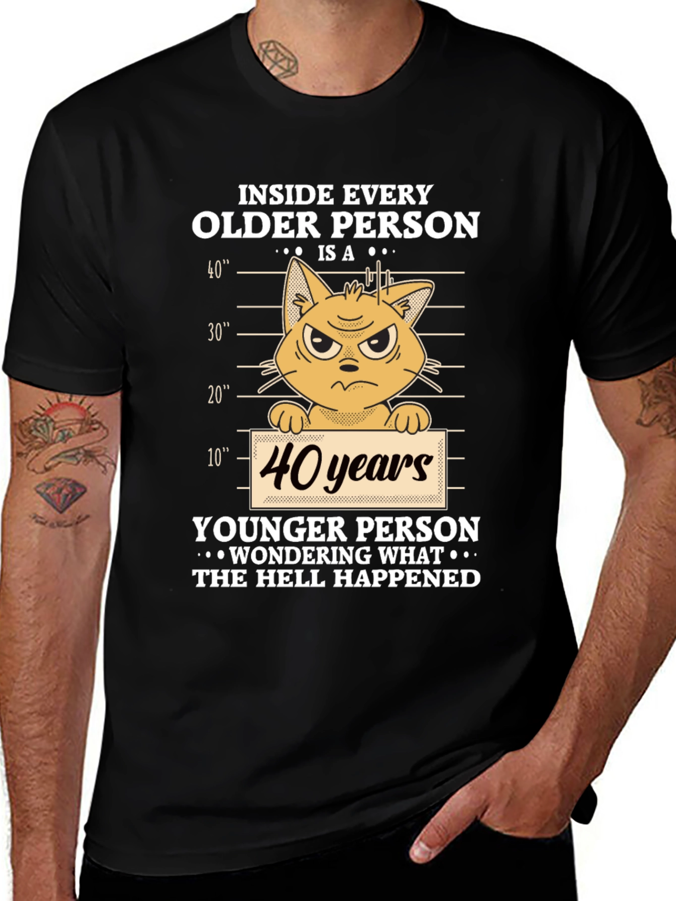 Funny 40th Birthday Cat T-Shirt