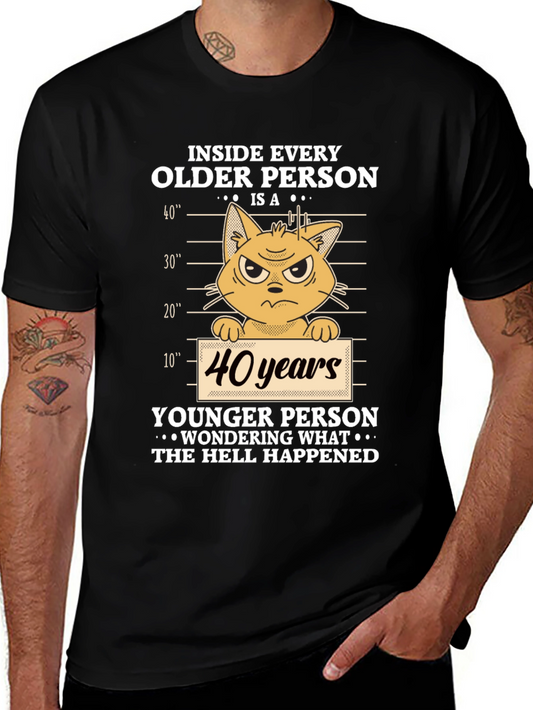 Funny 40th Birthday Cat T-Shirt