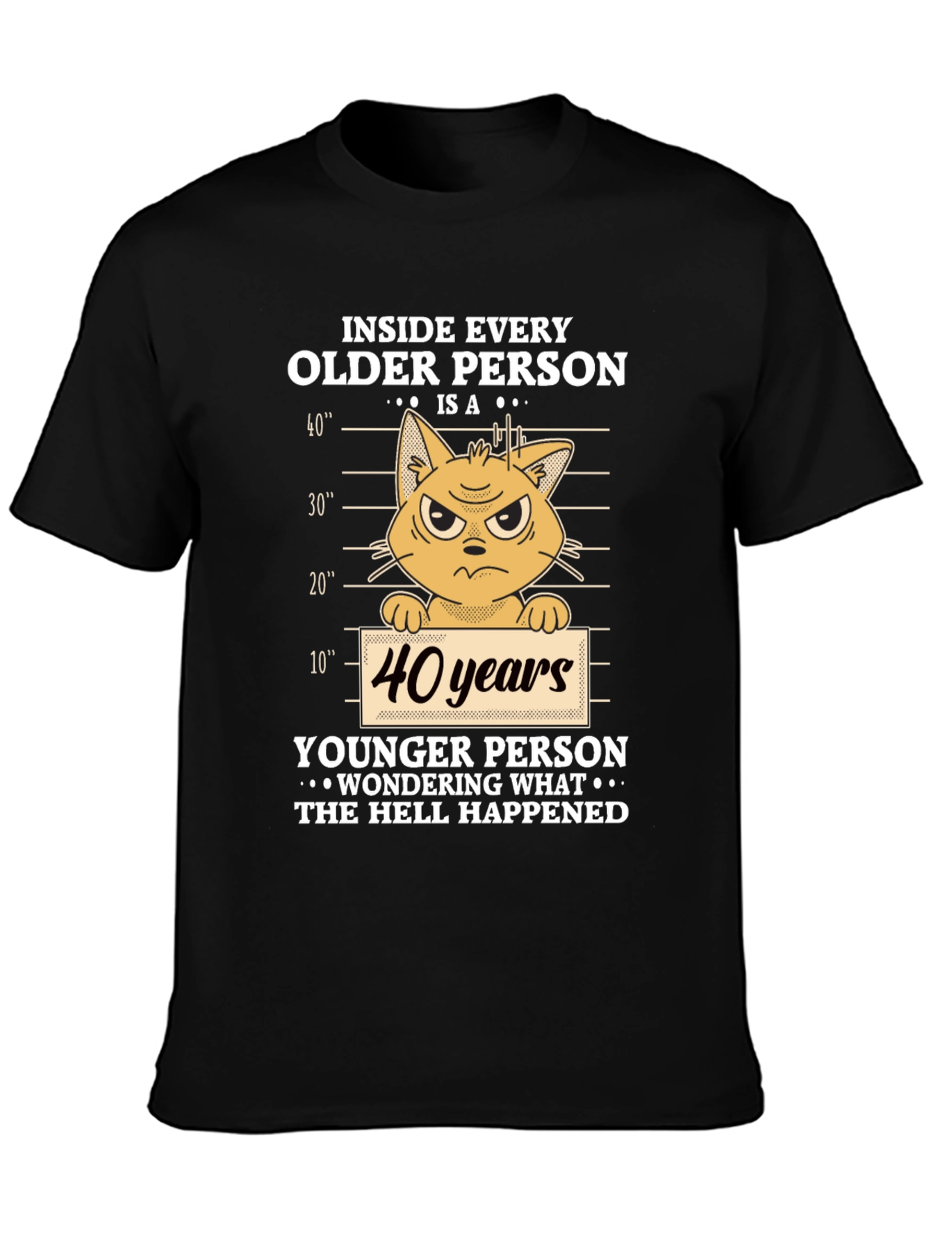 Funny 40th Birthday Cat T-Shirt