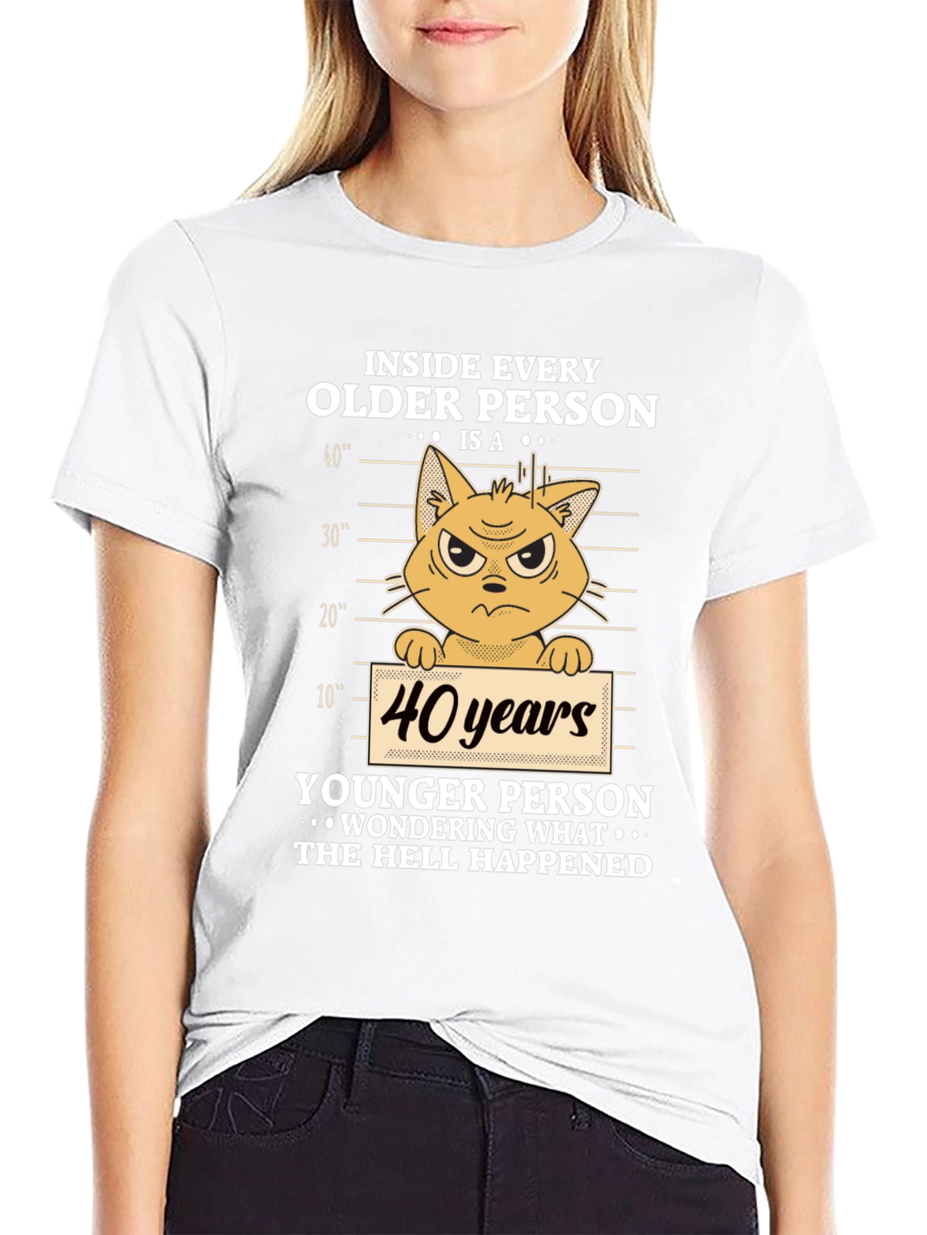 Funny 40th Birthday Cat T-Shirt