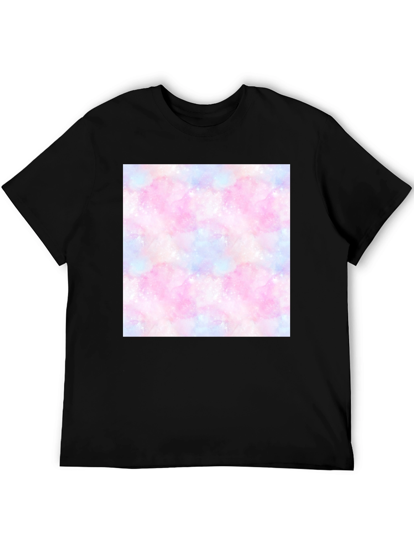 Galaxy Print T-Shirt - Trendy Cotton Blend Tee