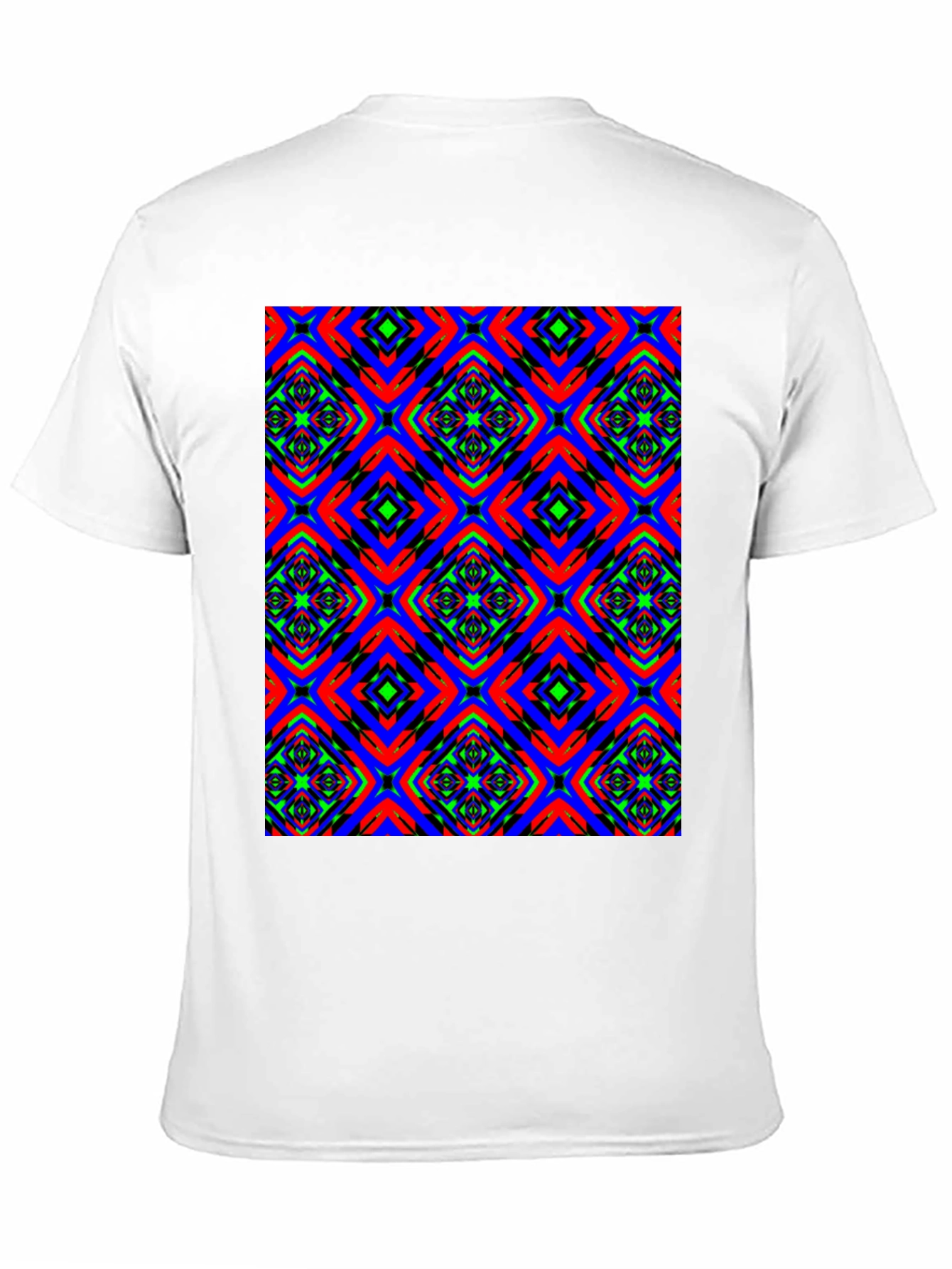 Vibrant Patterned Black T-Shirt