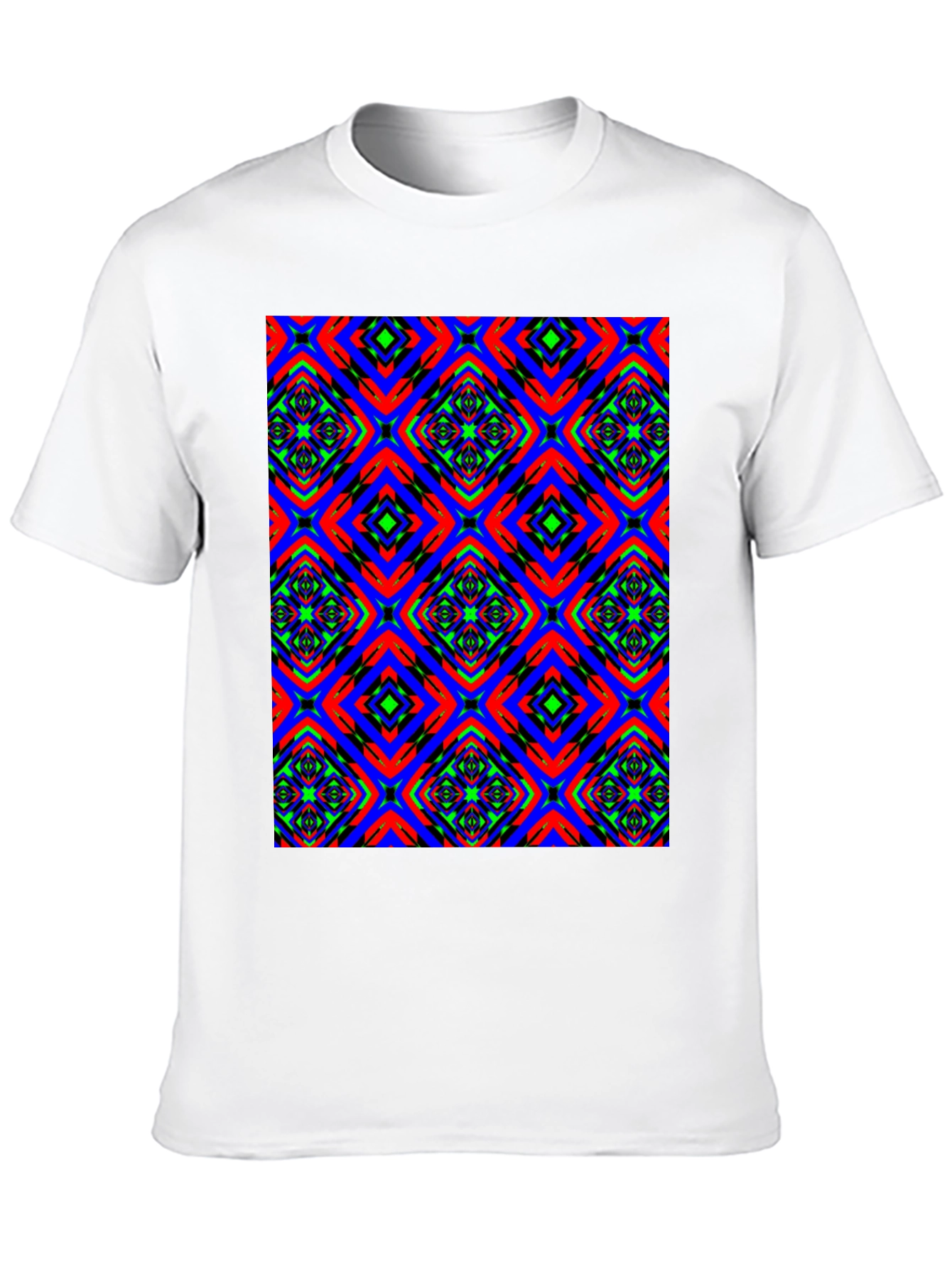 Vibrant Patterned Black T-Shirt