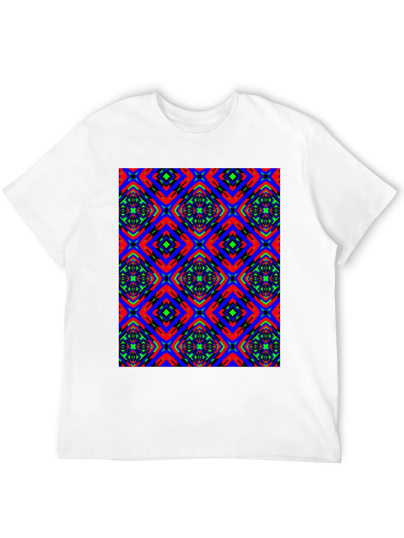 Vibrant Patterned Black T-Shirt