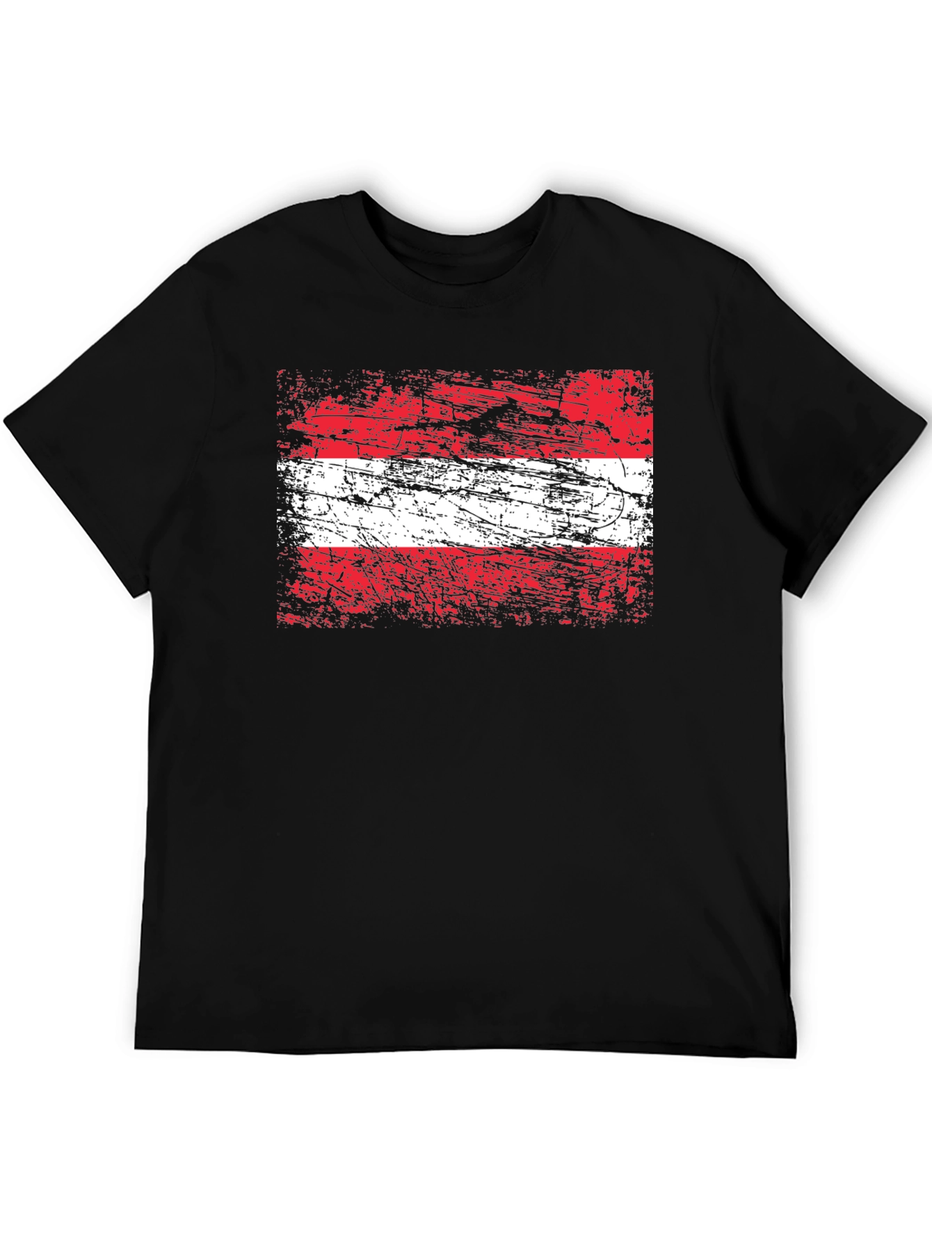 Distressed Austria Flag Graphic T-Shirt