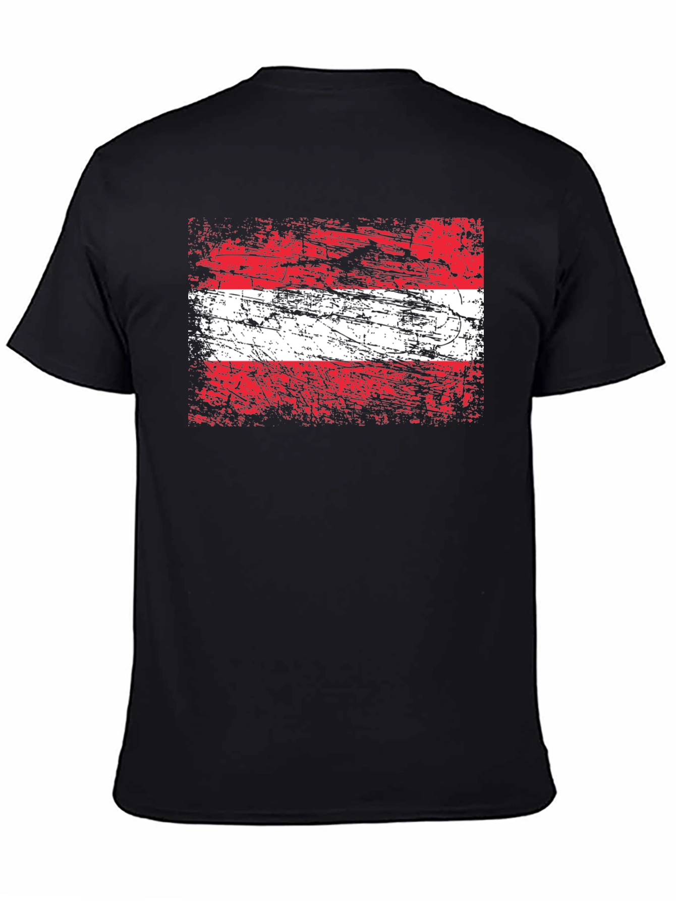 Distressed Austria Flag Graphic T-Shirt