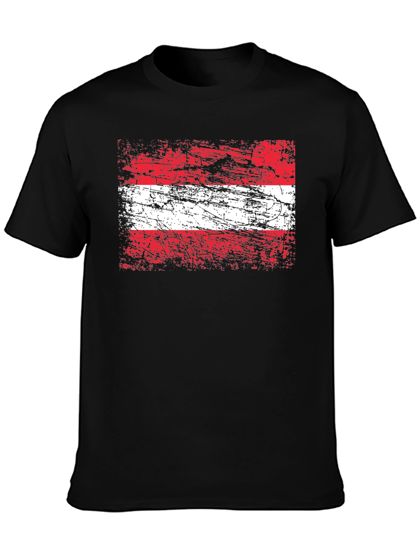 Distressed Austria Flag Graphic T-Shirt