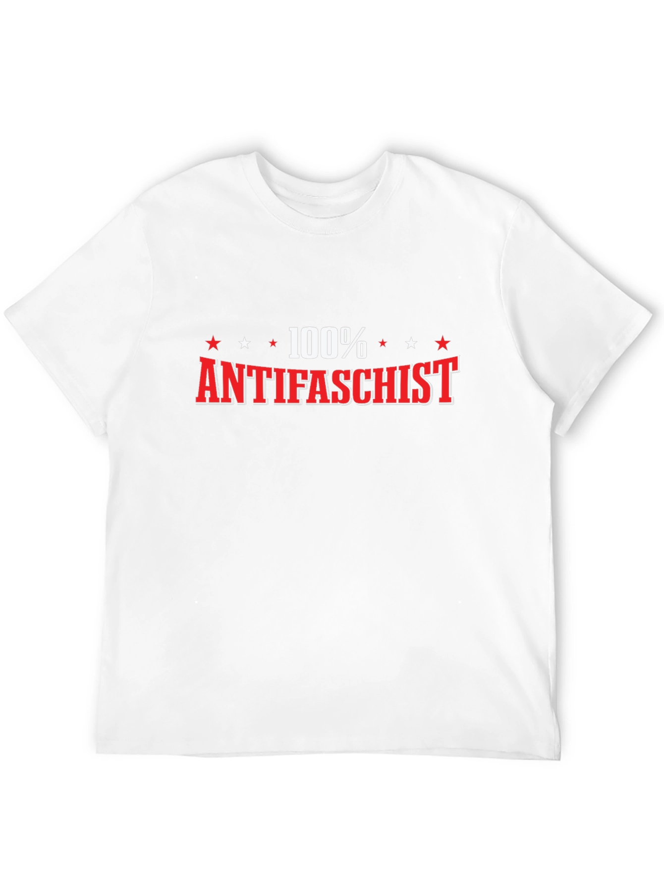 100% Antifascist Black T-Shirt - Bold Statement Tee