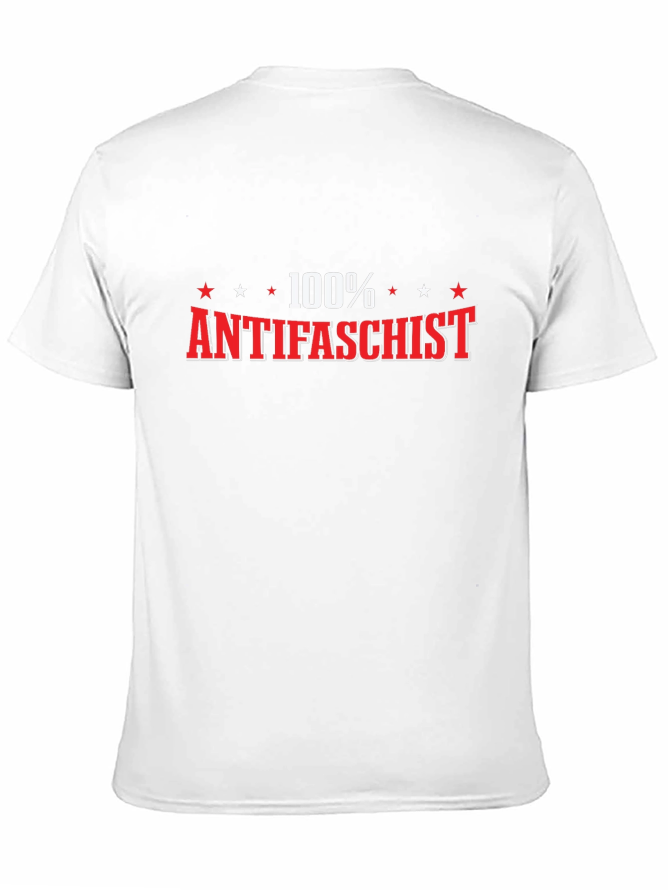 100% Antifascist Black T-Shirt - Bold Statement Tee
