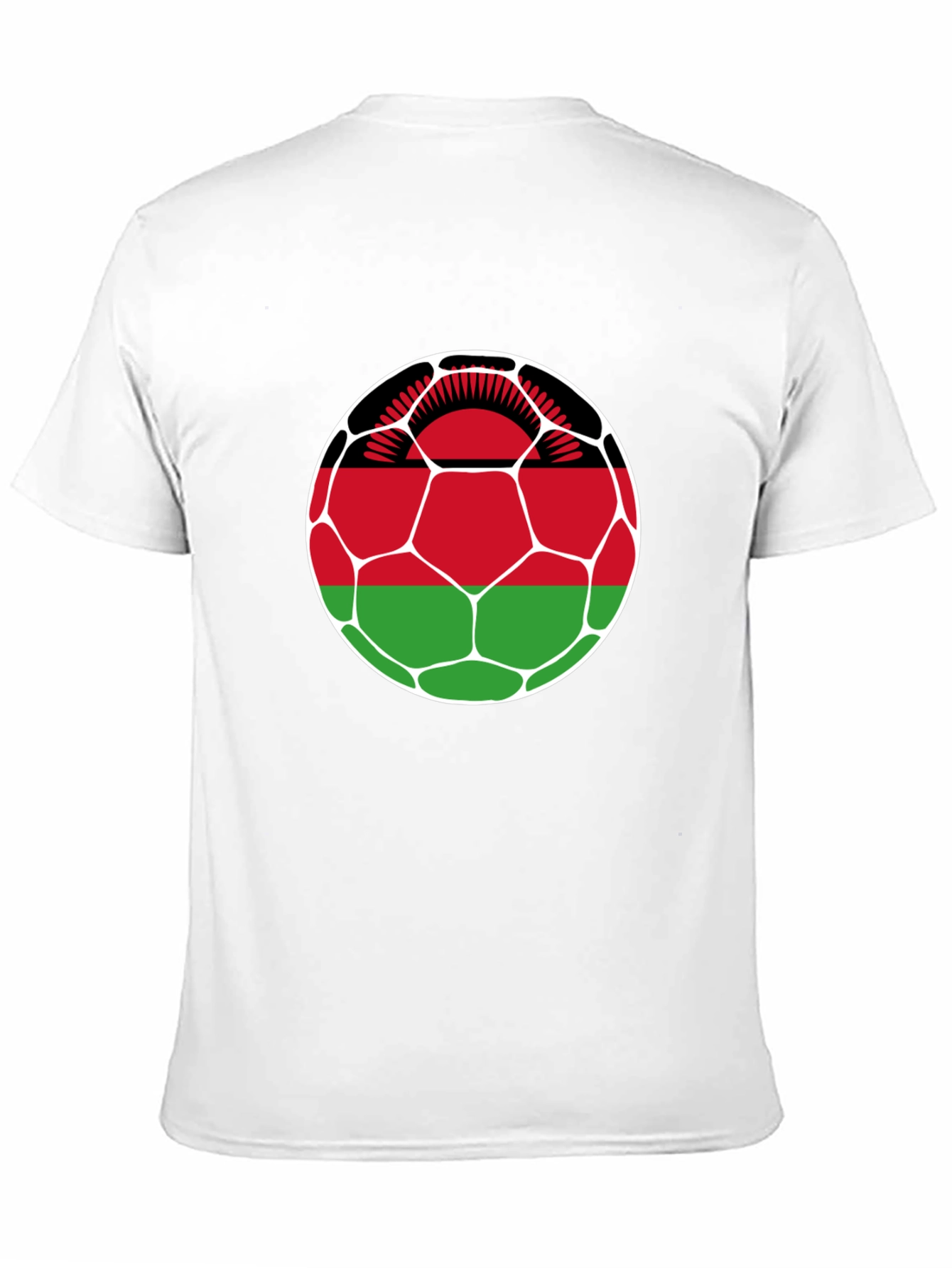 Malawi Flag Soccer Ball Graphic Tee
