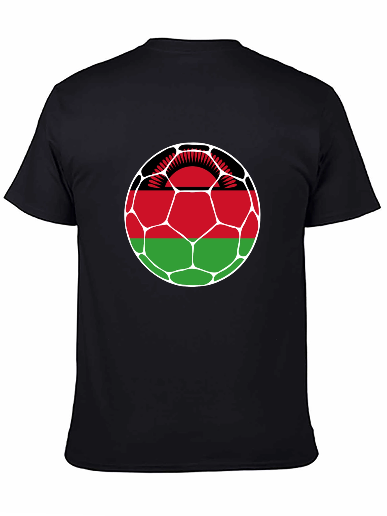 Malawi Flag Soccer Ball Graphic Tee