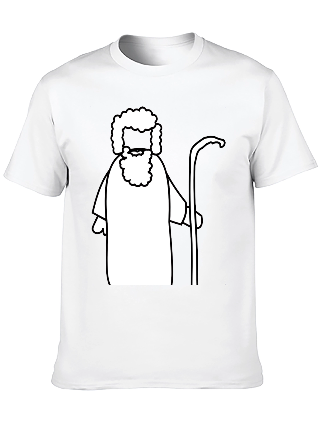 Moses Graphic Tee - Biblical Cartoon Shirt