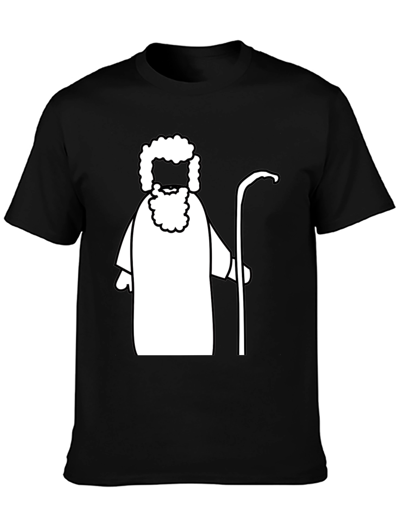 Moses Graphic Tee - Biblical Cartoon Shirt