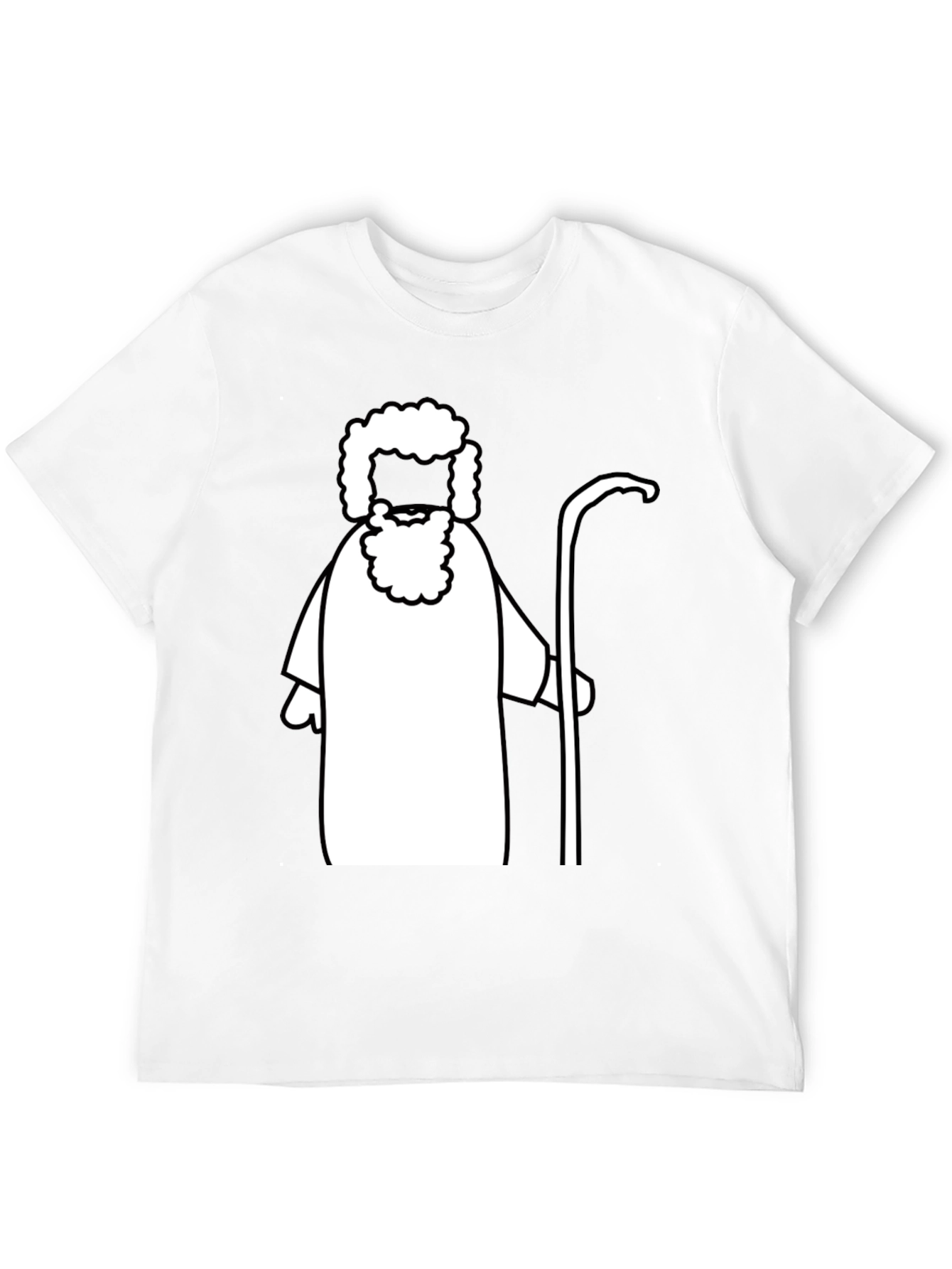 Moses Graphic Tee - Biblical Cartoon Shirt