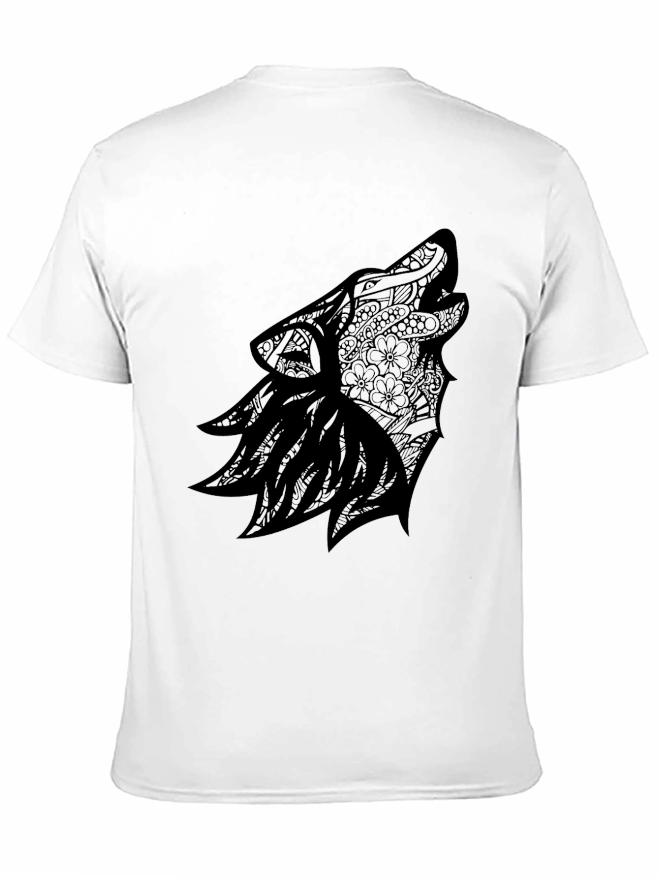 Wolf Art Black T-Shirt - Modern Graphic Tee