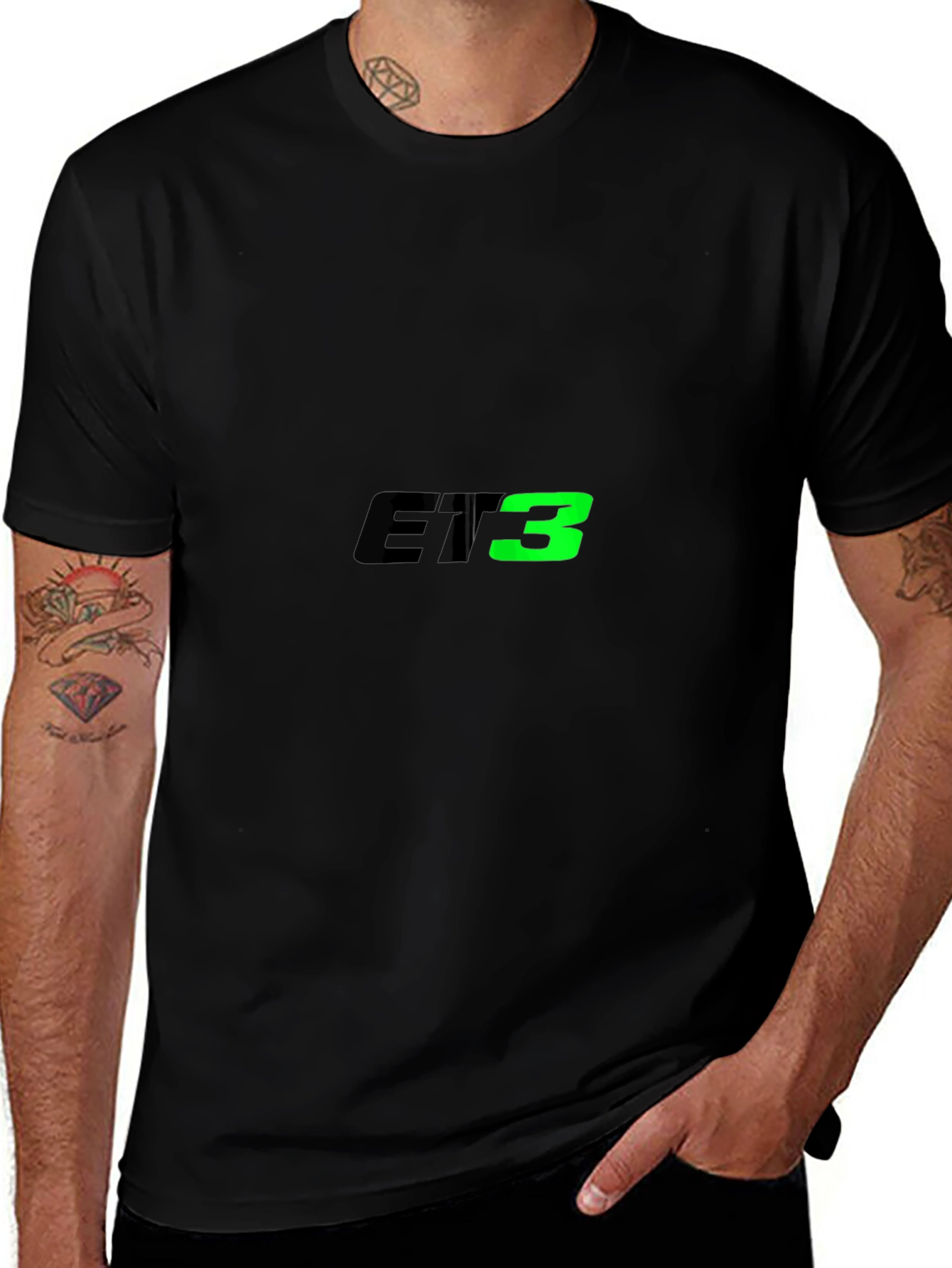 ET3 Graphic Tee - Black Cotton Blend