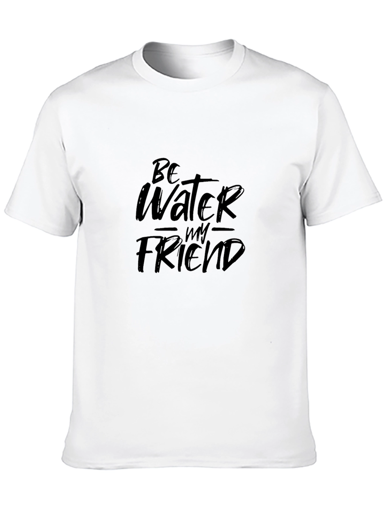 Be Water My Friend Graphic T-Shirt - Black