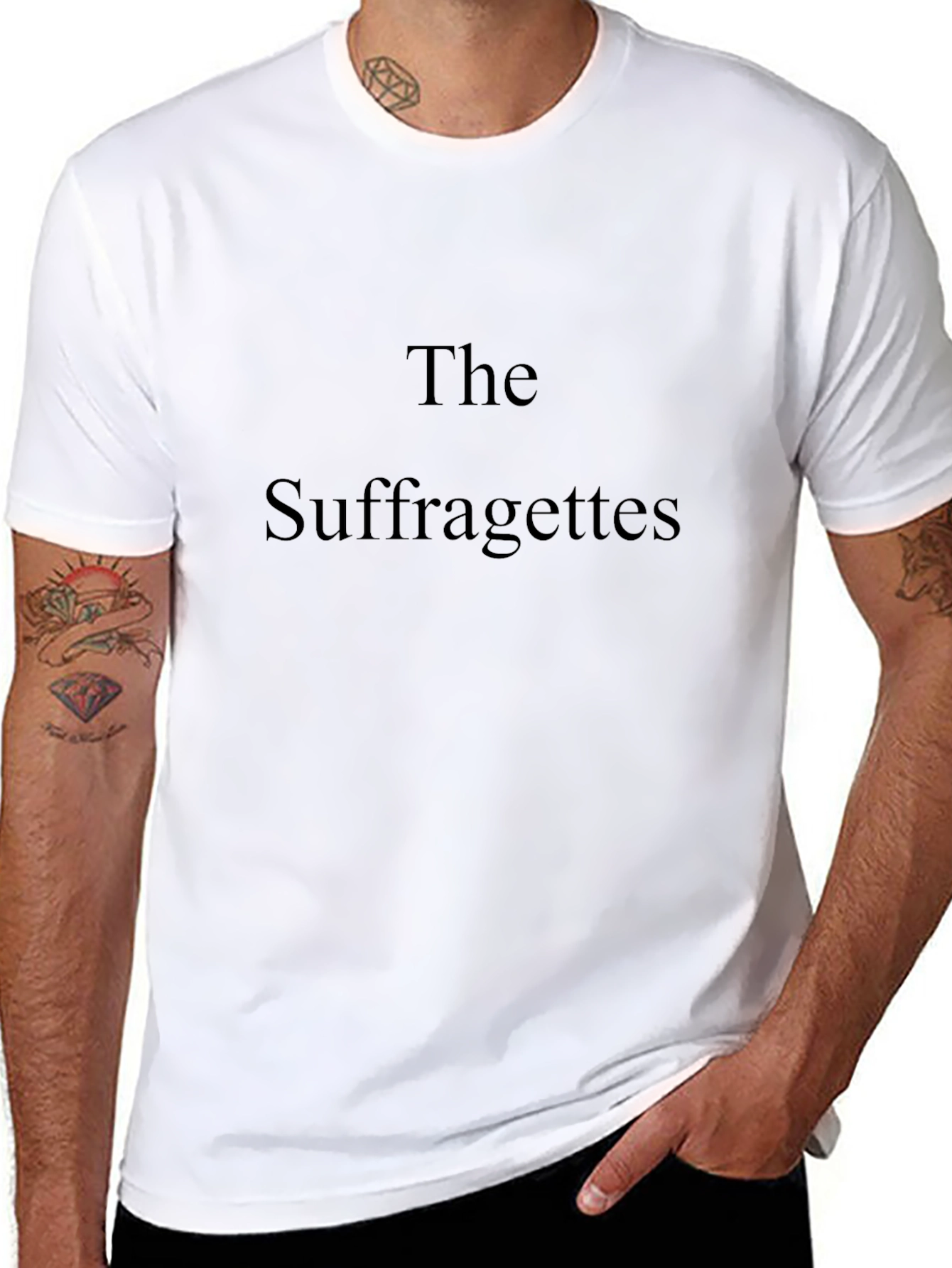 The Suffragettes Graphic Tee - Black Cotton T-Shirt