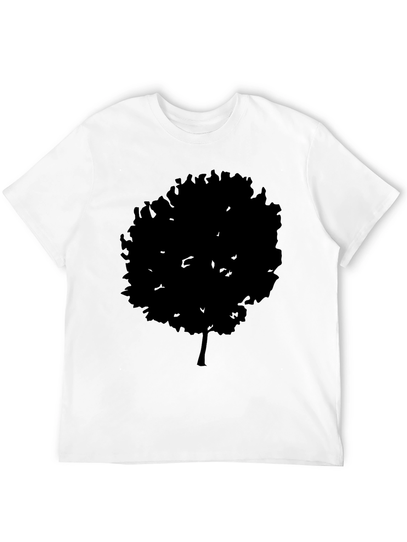Silhouette Tree Black Graphic Tee - Modern Casual Style