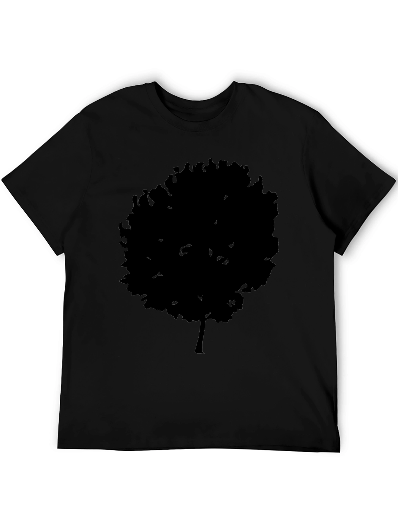 Silhouette Tree Black Graphic Tee - Modern Casual Style