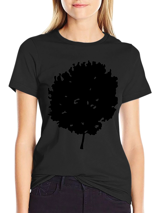 Silhouette Tree Black Graphic Tee - Modern Casual Style