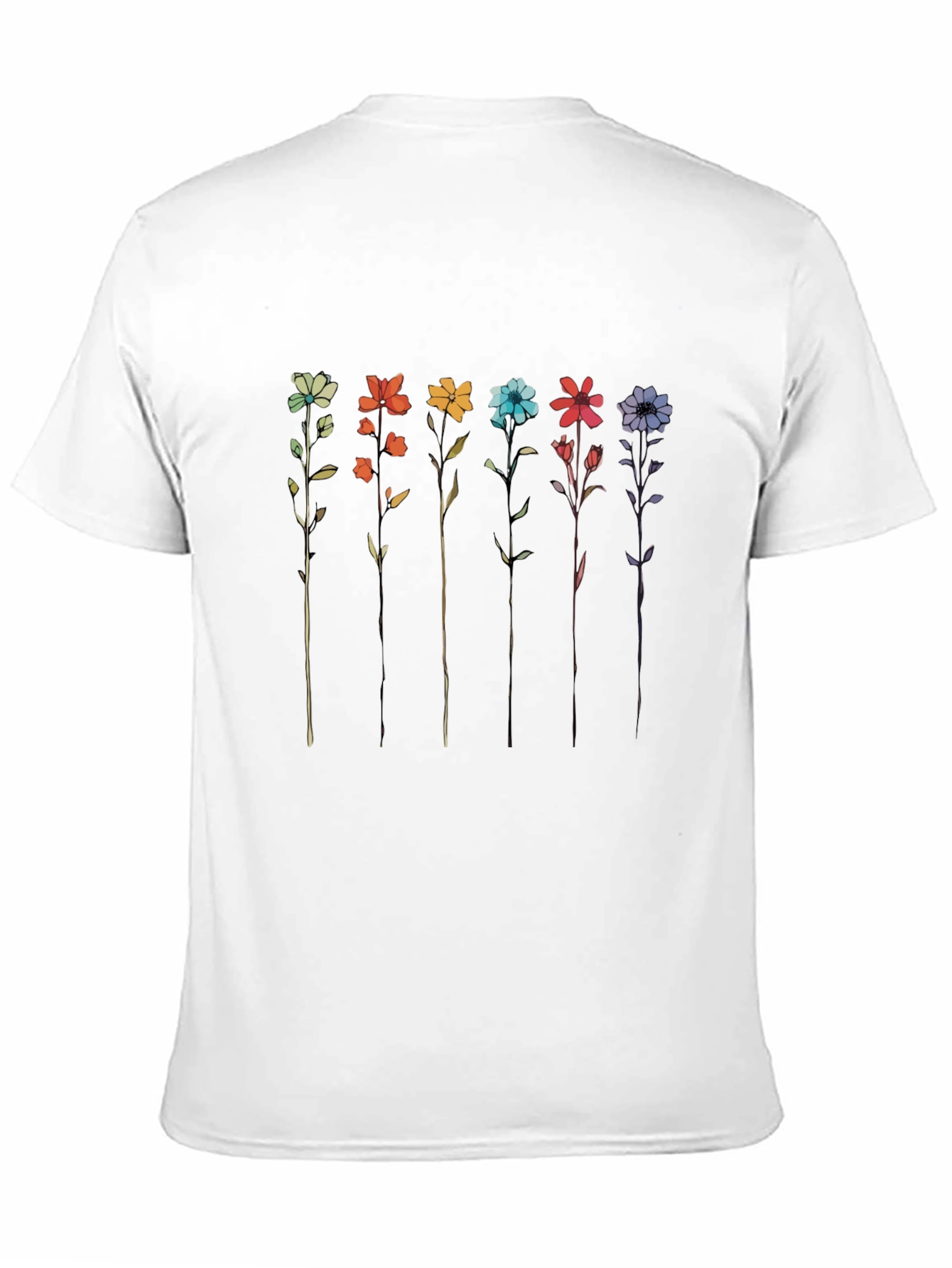 Rainbow Flower Graphic T-Shirt