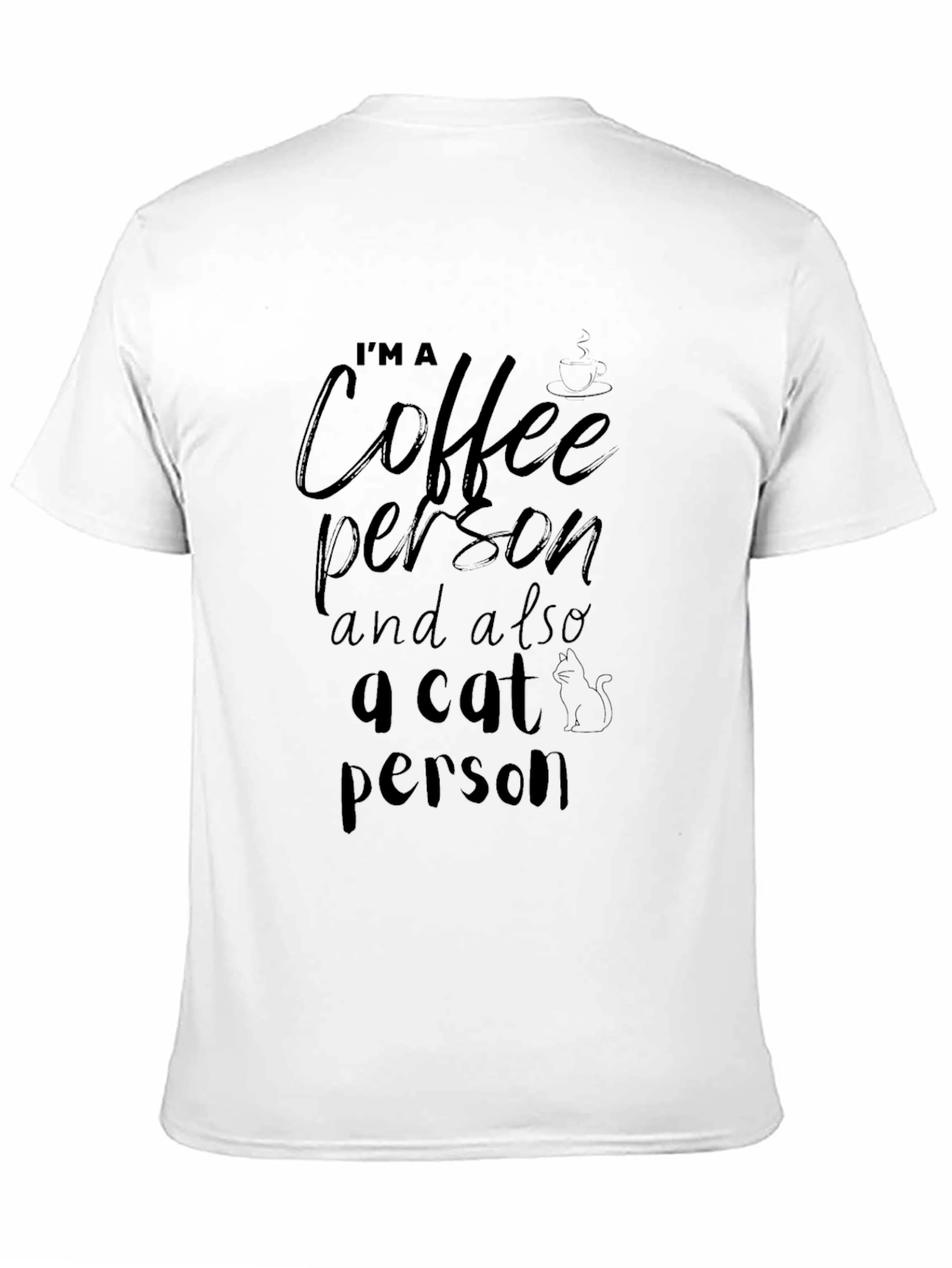 Coffee & Cat Person Graphic T-Shirt