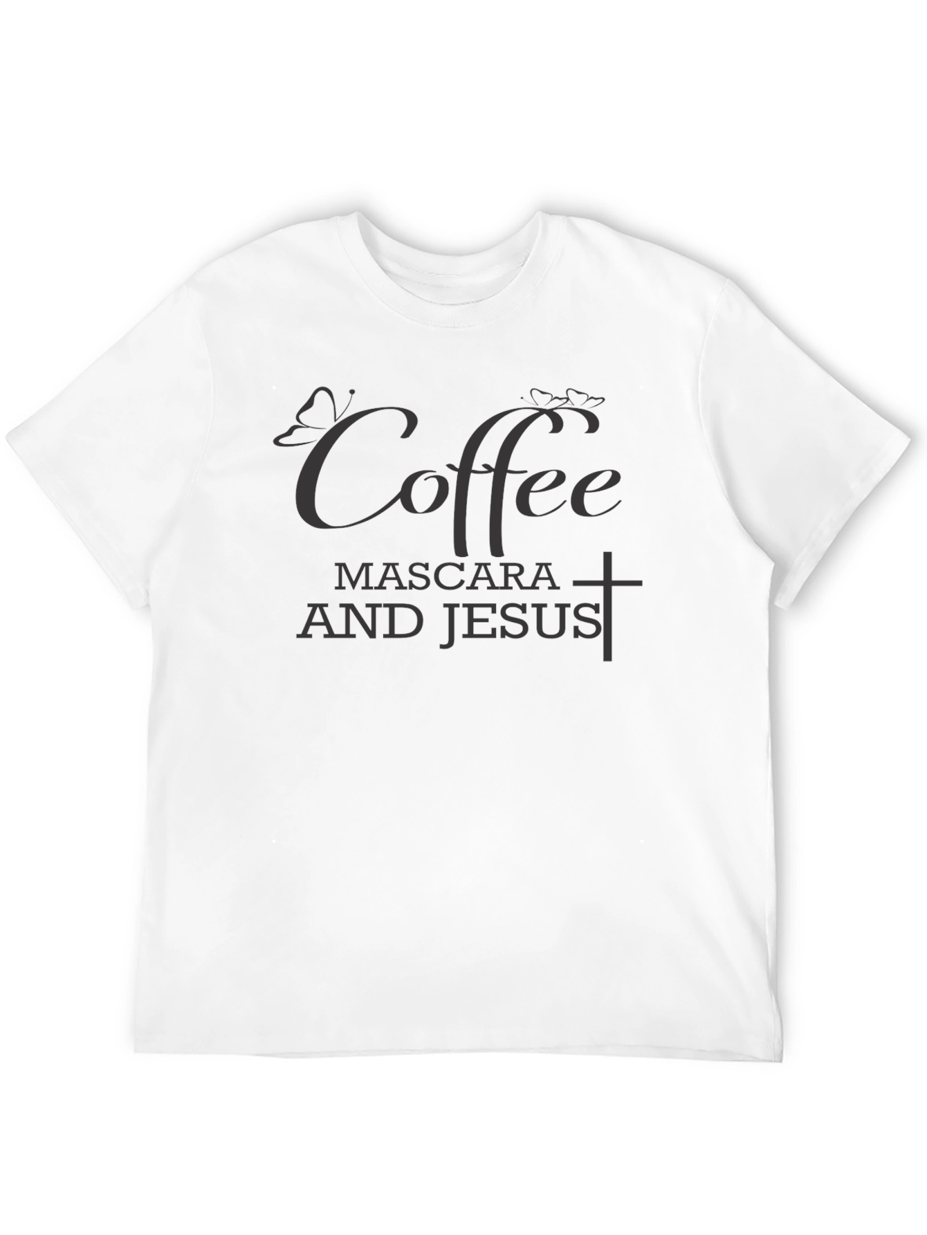 Coffee Mascara and Jesus T-Shirt