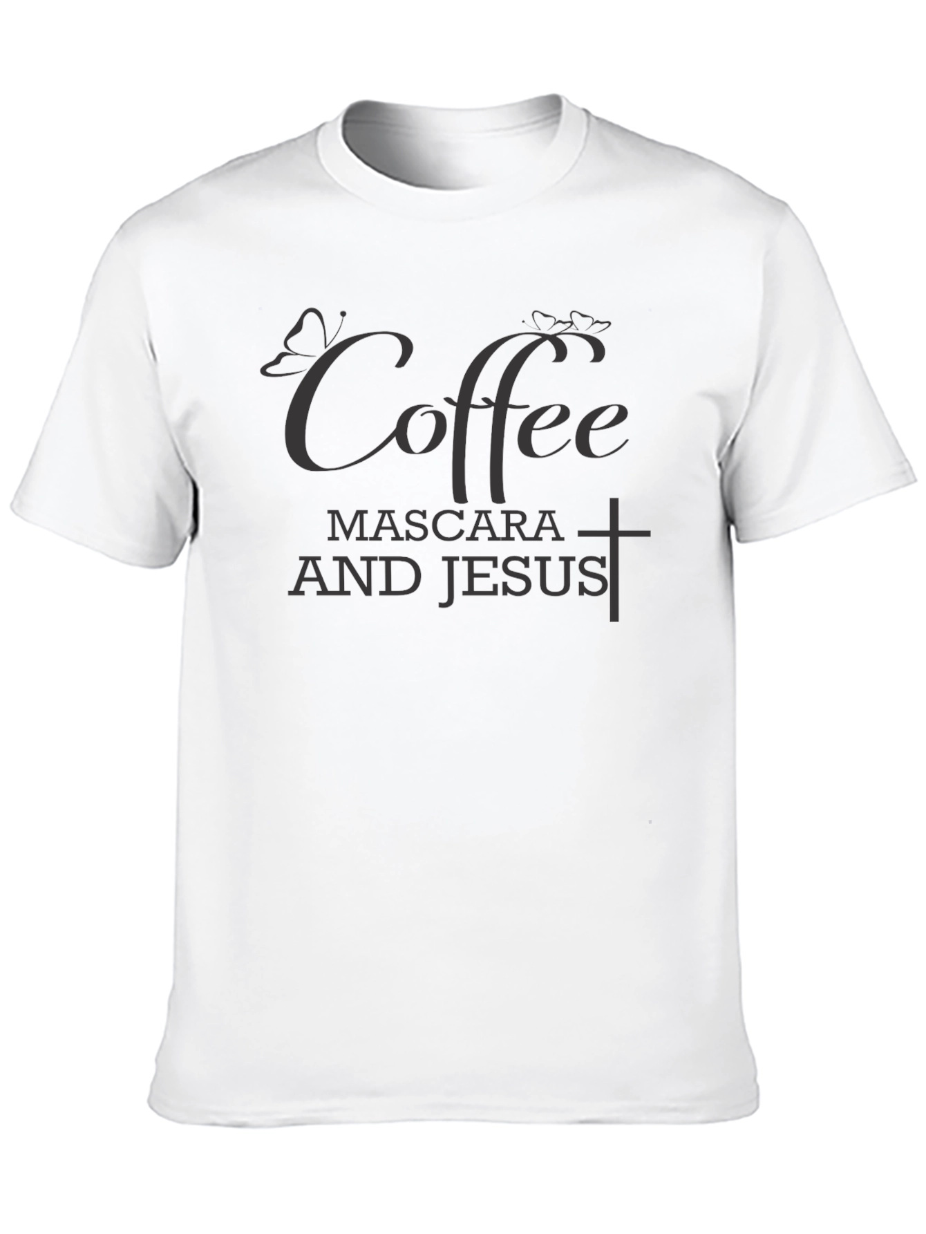 Coffee Mascara and Jesus T-Shirt