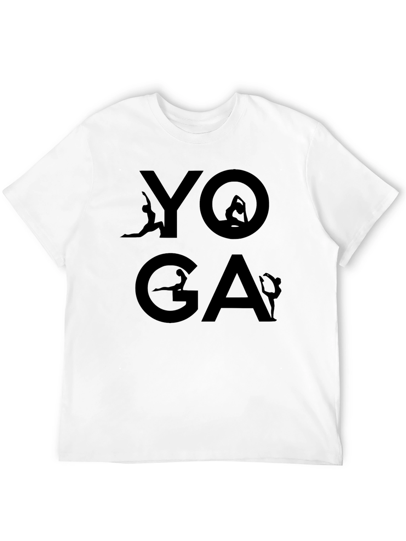 Yoga T-Shirt Black Cotton Casual Wear