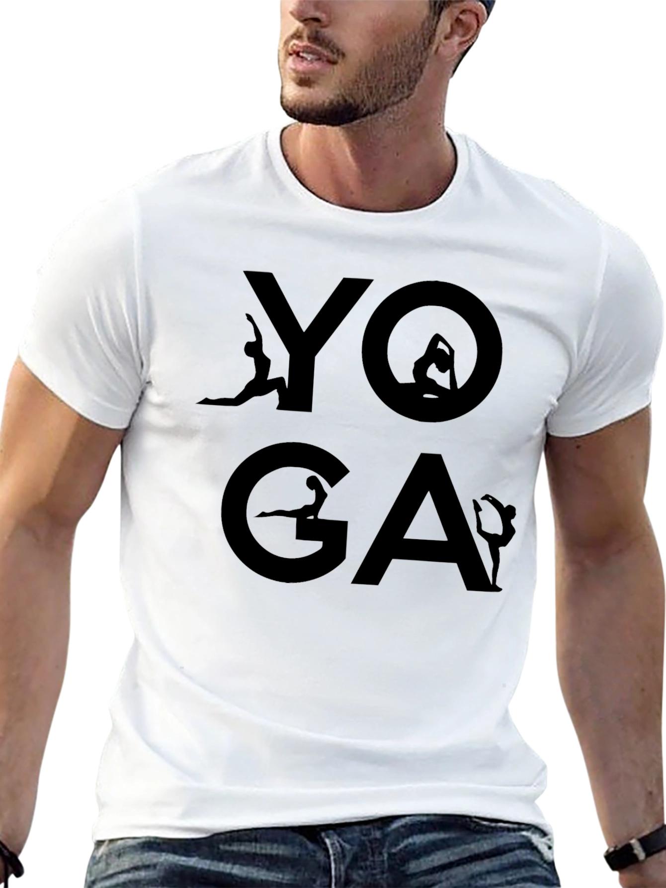 Yoga T-Shirt Black Cotton Casual Wear