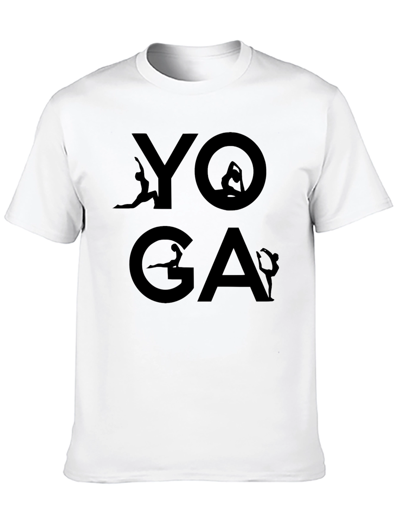 Yoga T-Shirt Black Cotton Casual Wear