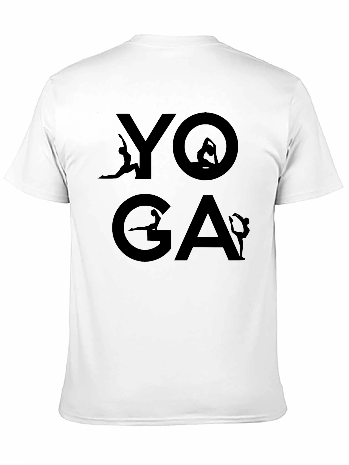 Yoga T-Shirt Black Cotton Casual Wear