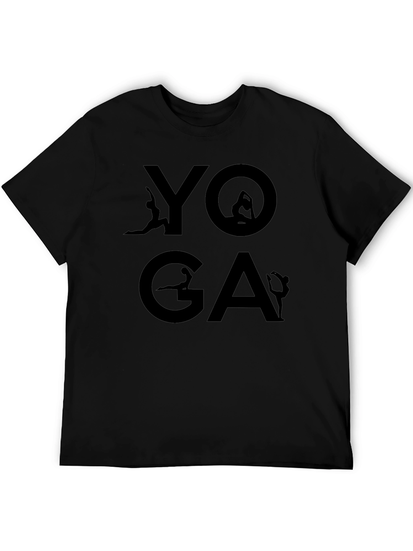 Yoga T-Shirt Black Cotton Casual Wear