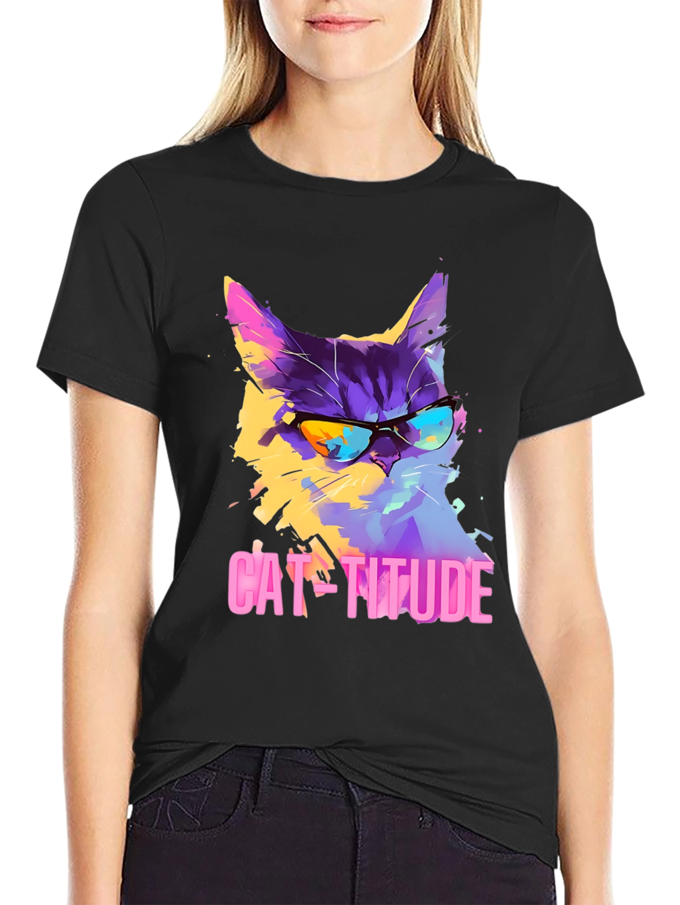 Cool Cat-Titude Graphic Tee