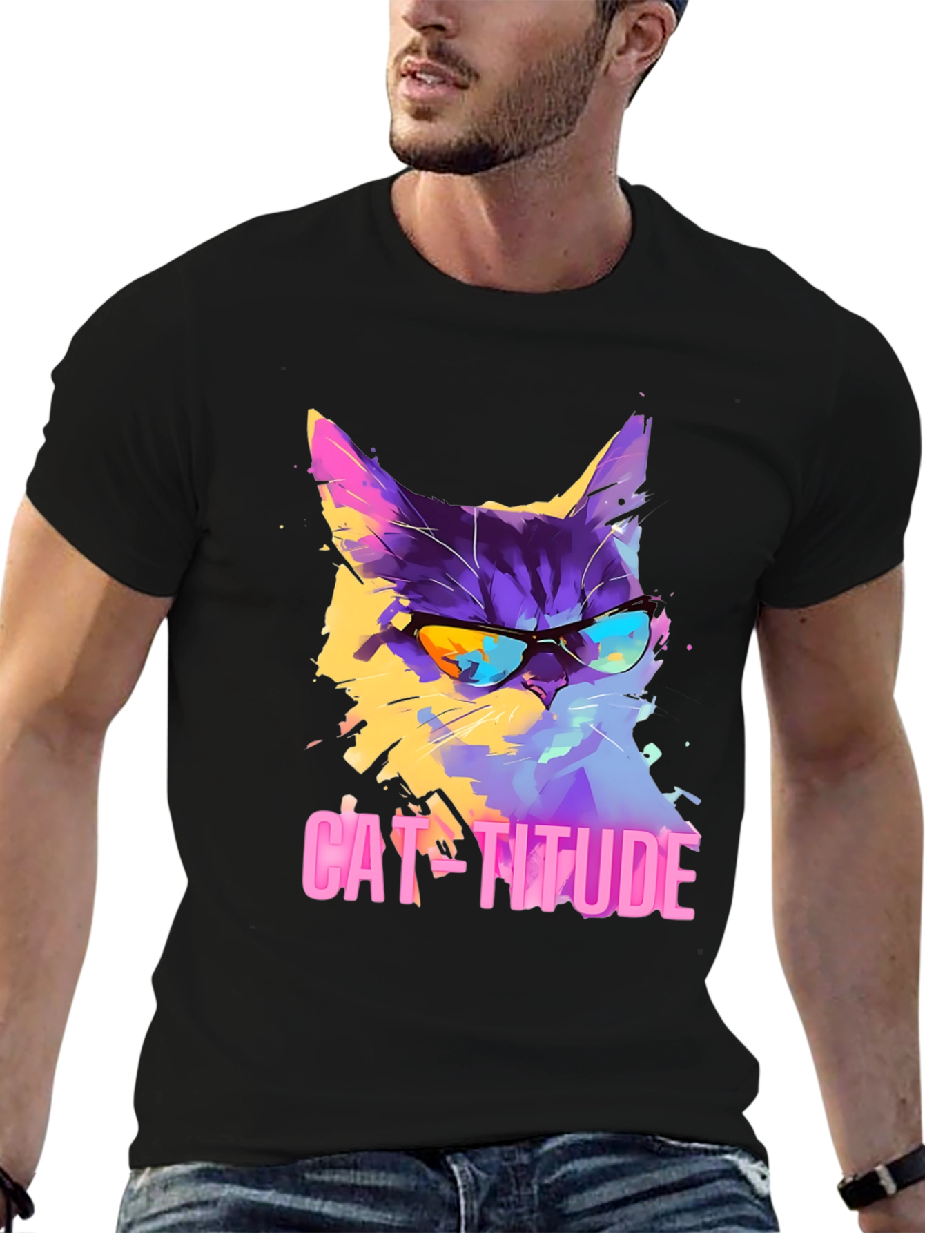 Cool Cat-Titude Graphic Tee
