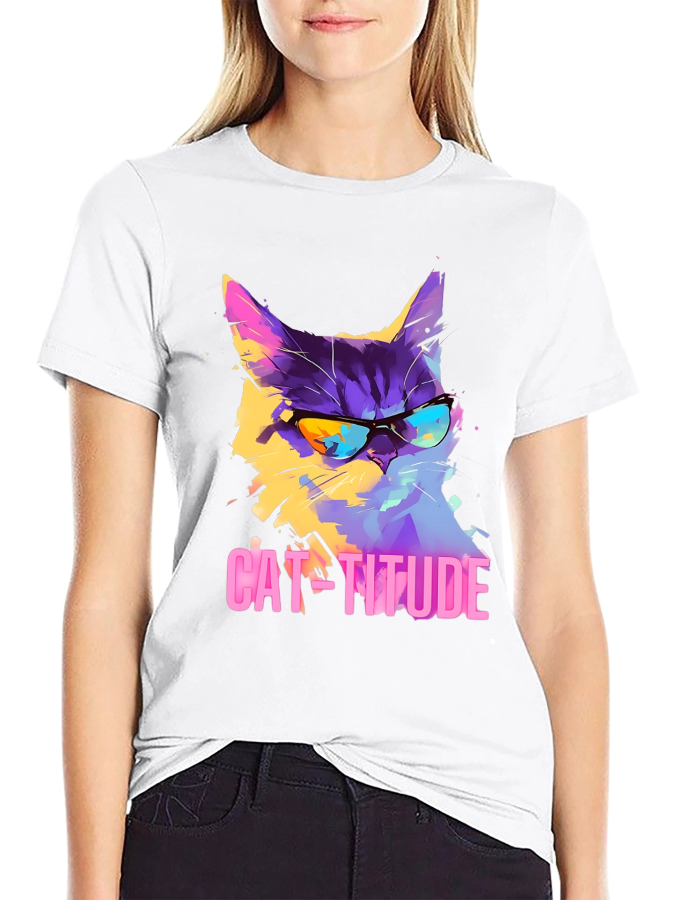 Cool Cat-Titude Graphic Tee