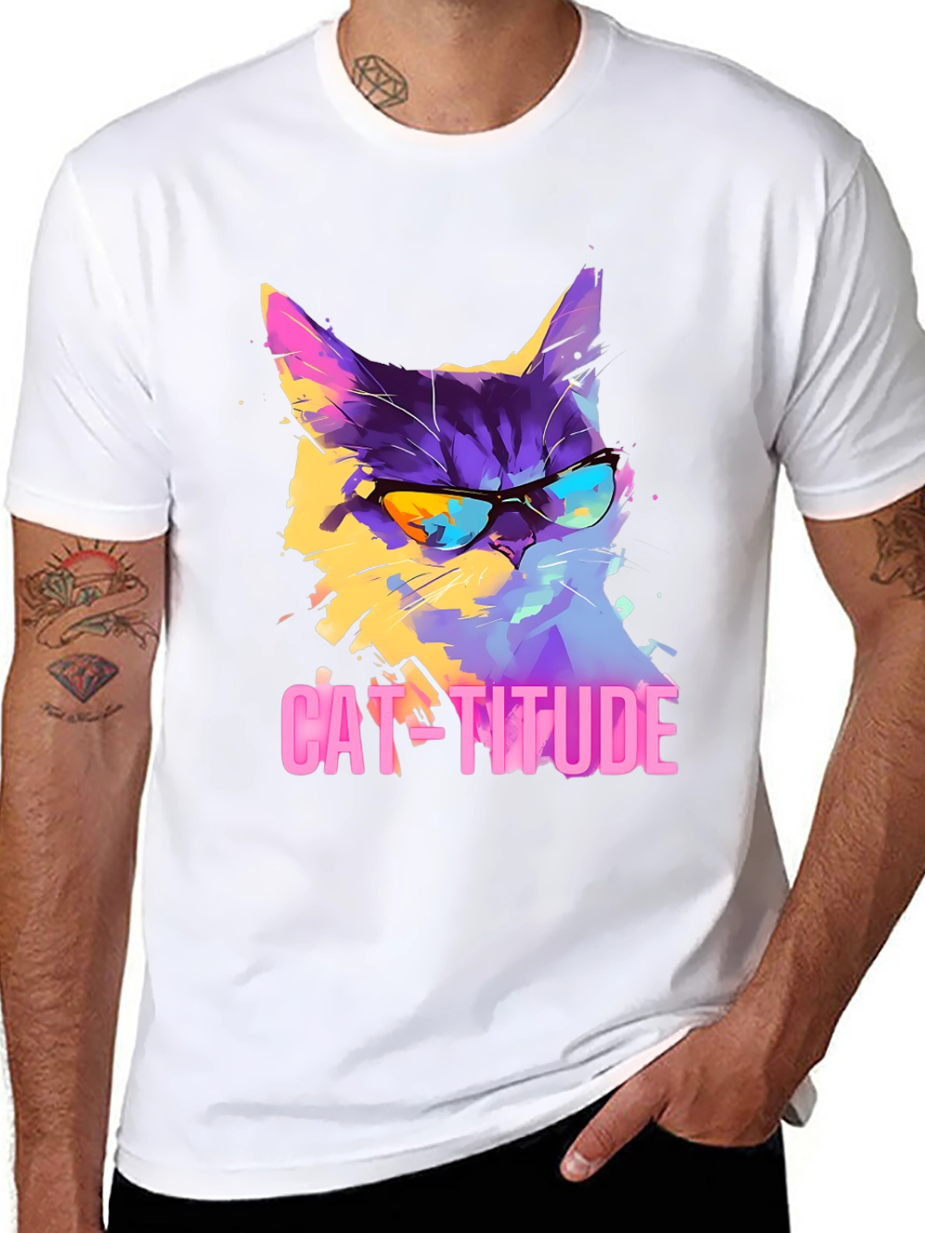 Cool Cat-Titude Graphic Tee