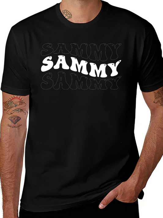 Retro Sammy T-Shirt - Black Cotton Blend