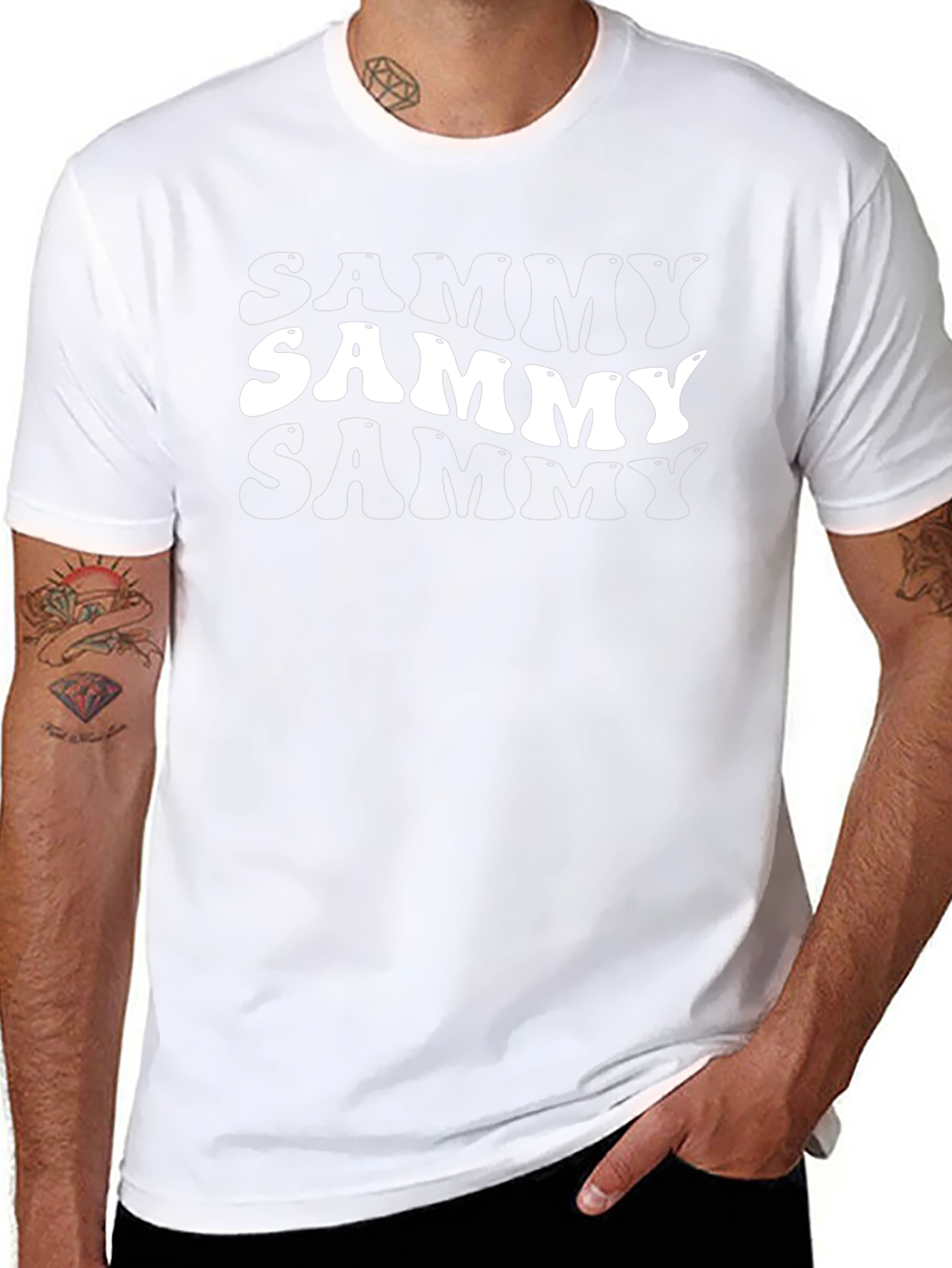 Retro Sammy T-Shirt - Black Cotton Blend
