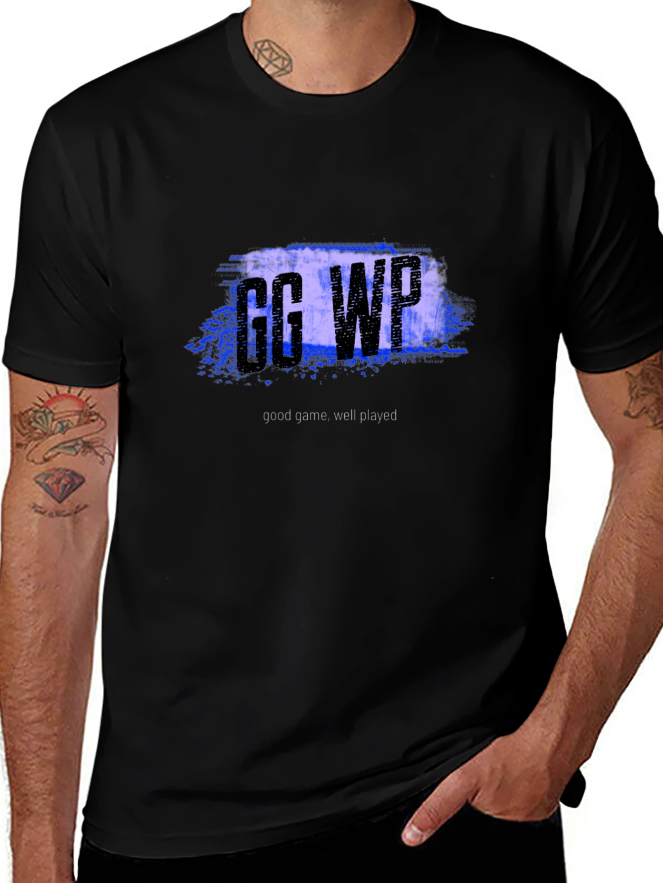 GG WP Black T-Shirt - Good Game Well Played