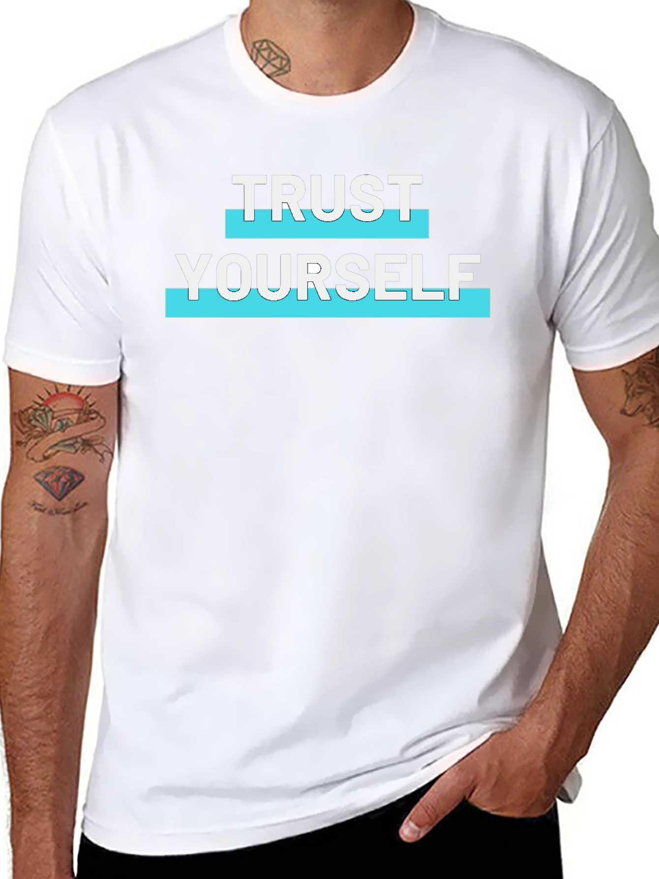 Trust Yourself Graphic Tee - Stylish Black T-Shirt