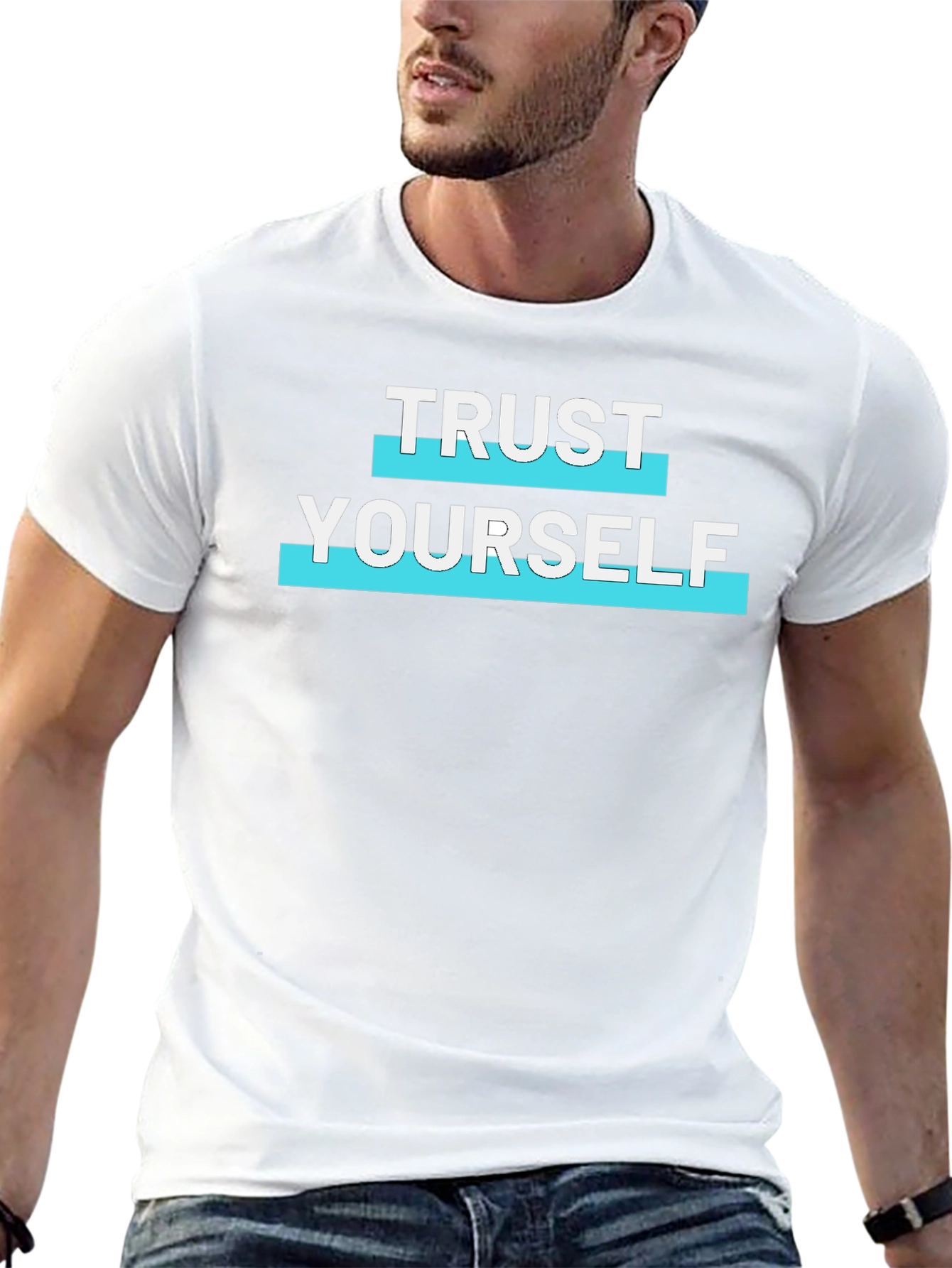 Trust Yourself Graphic Tee - Stylish Black T-Shirt