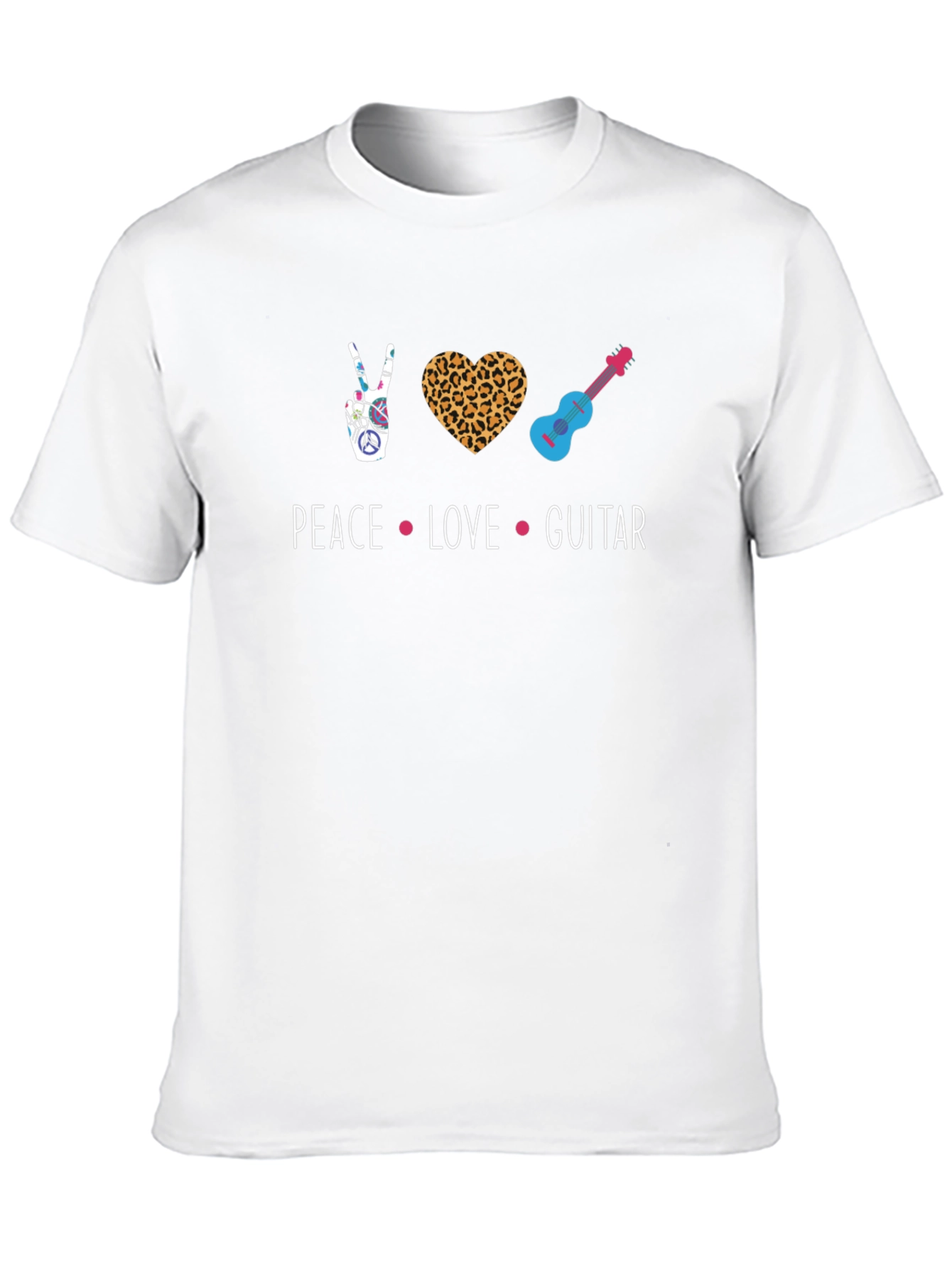 Peace Love Guitar T-Shirt - Unisex Graphic Tee