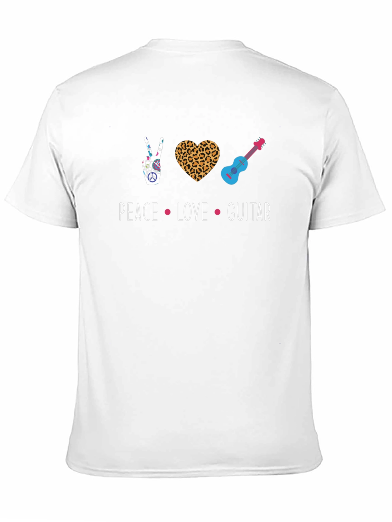 Peace Love Guitar T-Shirt - Unisex Graphic Tee