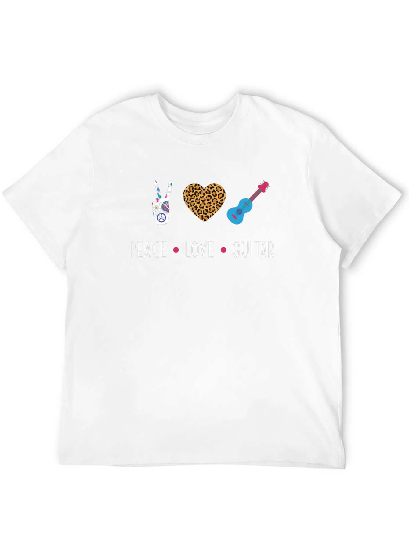 Peace Love Guitar T-Shirt - Unisex Graphic Tee