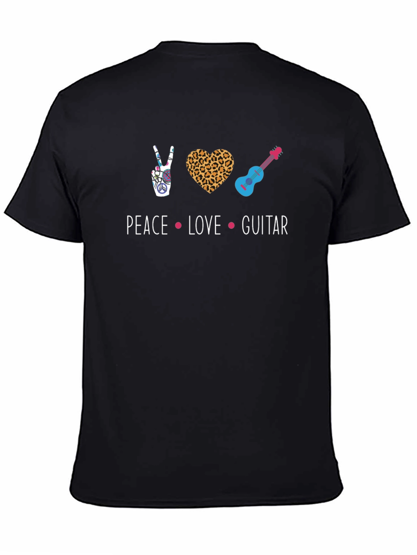 Peace Love Guitar T-Shirt - Unisex Graphic Tee