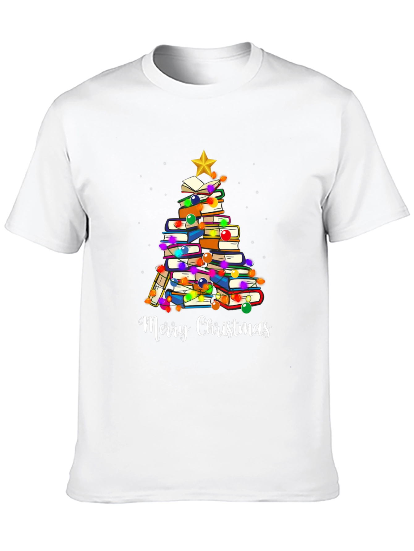 Book Lover Christmas Tree T-Shirt