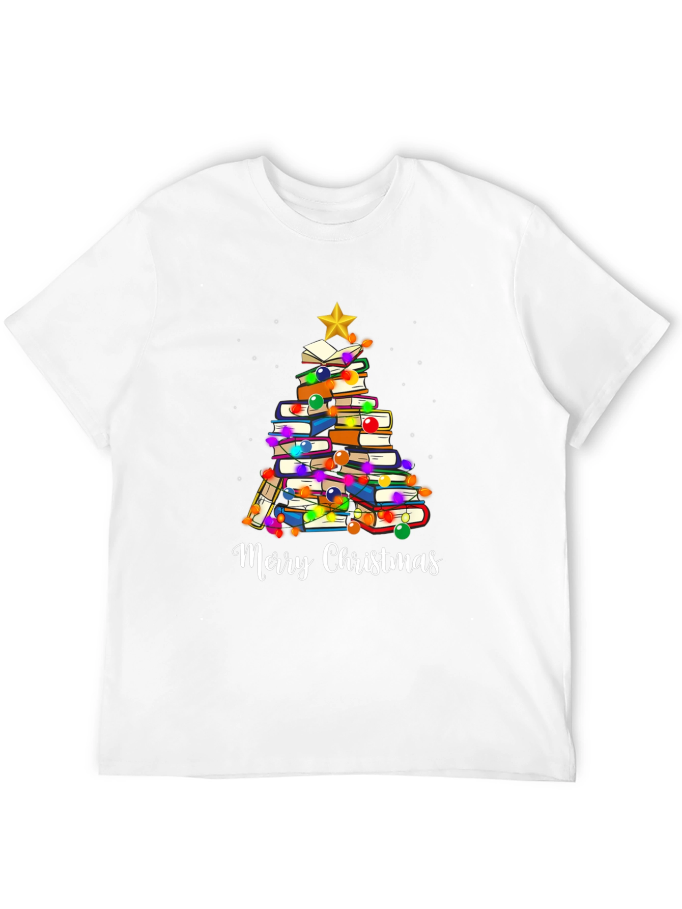 Book Lover Christmas Tree T-Shirt